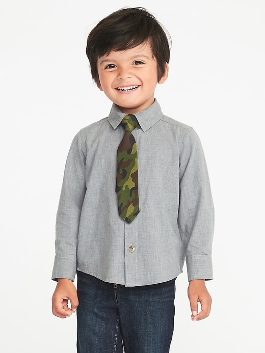 View large product image 1 of 5. Dress Shirt & Tie Set for Toddler Boys