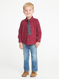 View large product image 3 of 5. Dress Shirt & Tie Set for Toddler Boys