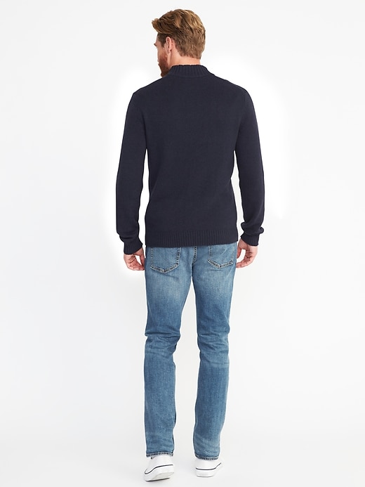Image number 2 showing, Mock-Neck Button-Front Sweater for Men