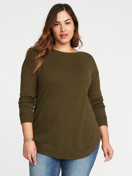 Relaxed Plus-Size Textured Bateau Tunic | Old Navy