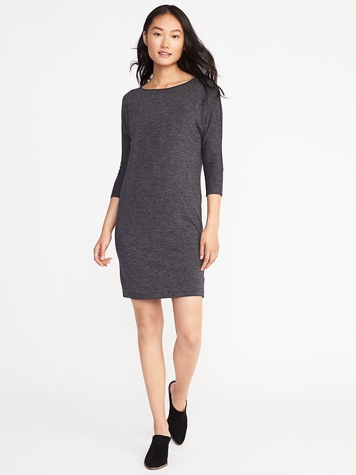 View large product image 1 of 2. Jersey-Knit Shift Dress for Women
