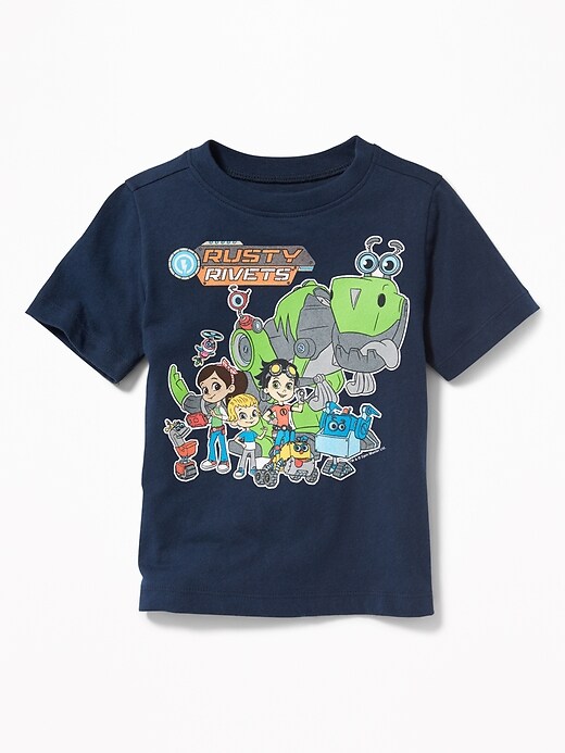 View large product image 1 of 2. Rusty Rivets&#153 Crew-Neck Tee for Toddler Boys