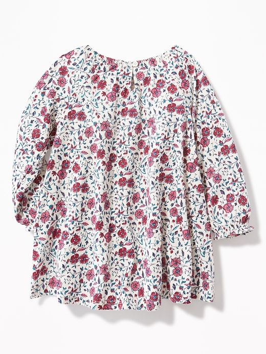 View large product image 2 of 3. Smocked-Yoke Floral Dress for Toddler Girls
