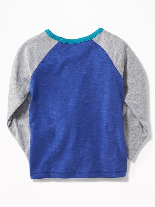 View large product image 2 of 2. Graphic Raglan-Sleeve Tee for Toddler Boys