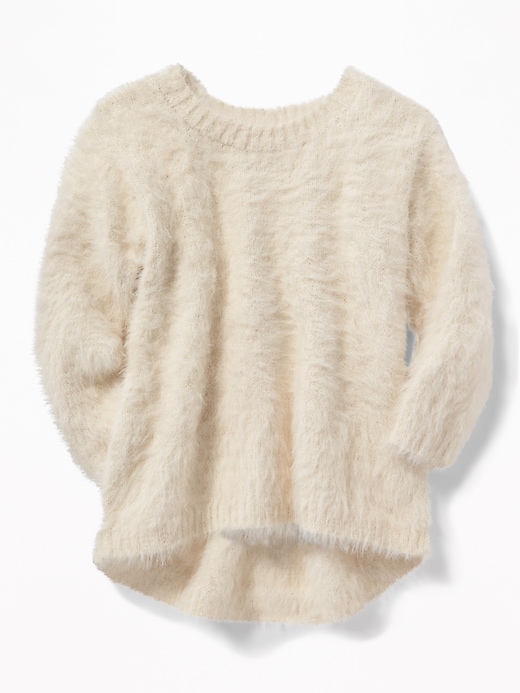 Fuzzy Hi-Lo Sweater for Toddler Girls | Old Navy
