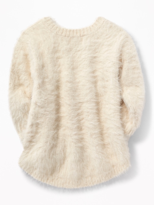 Fuzzy Hi-Lo Sweater for Toddler Girls | Old Navy