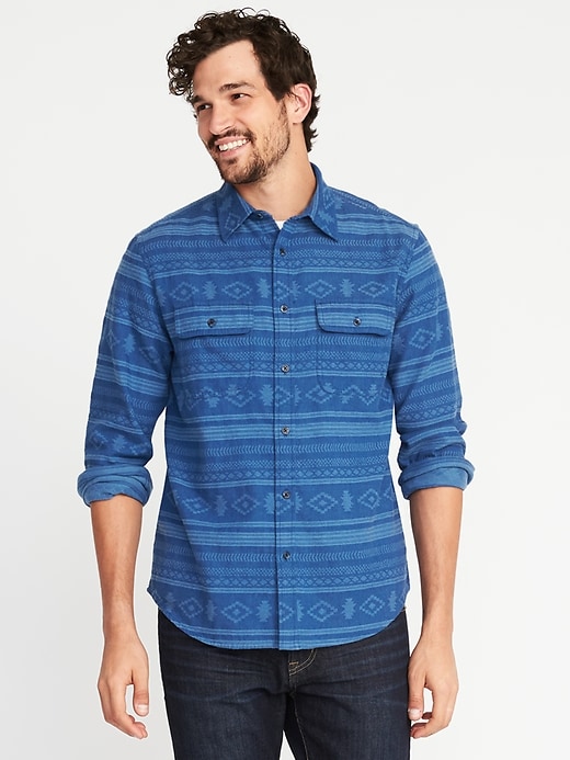 View large product image 1 of 1. Regular-Fit Flannel Shirt for Men
