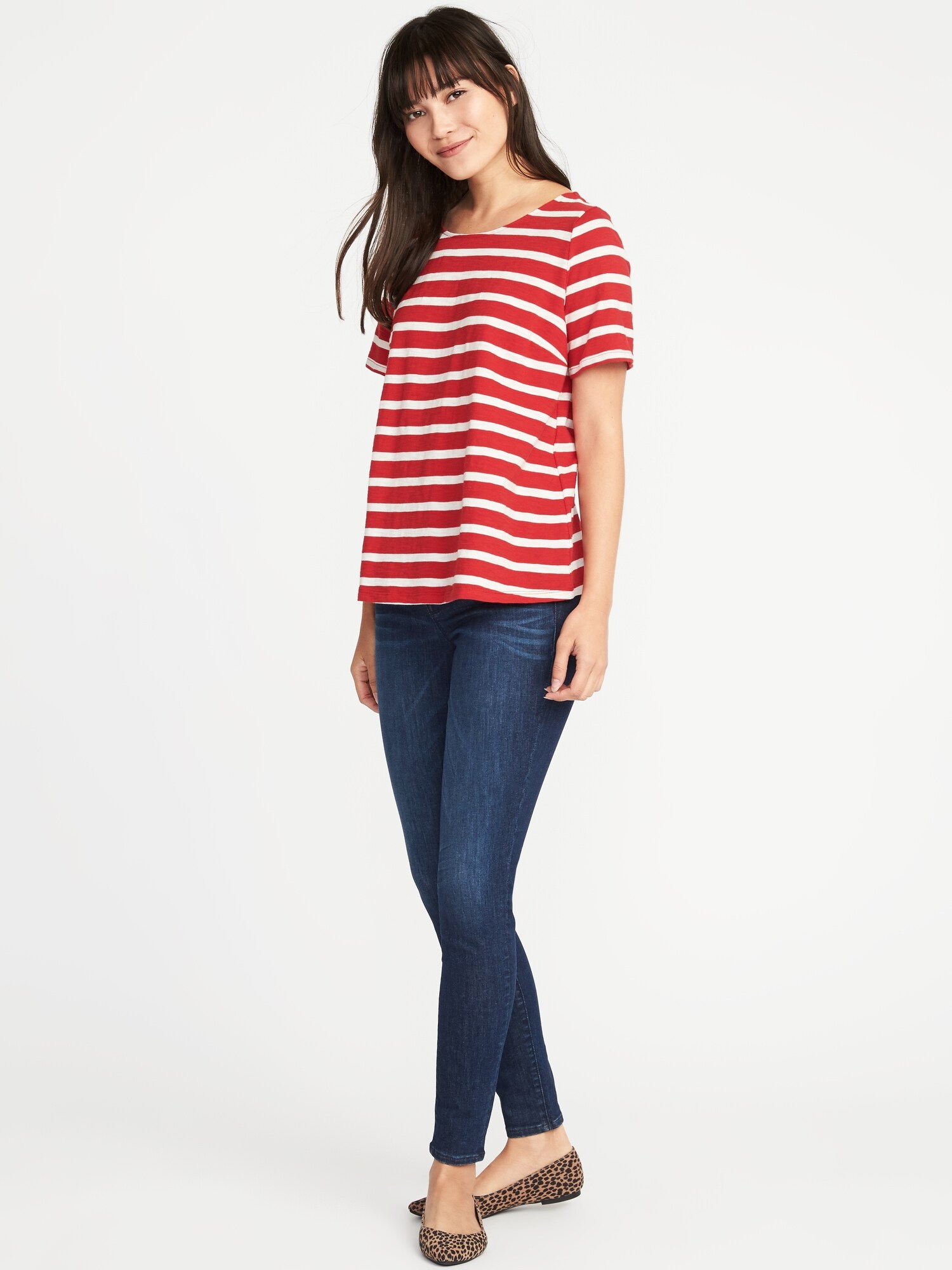 Relaxed Slub-Knit Lace-Up Top for Women | Old Navy