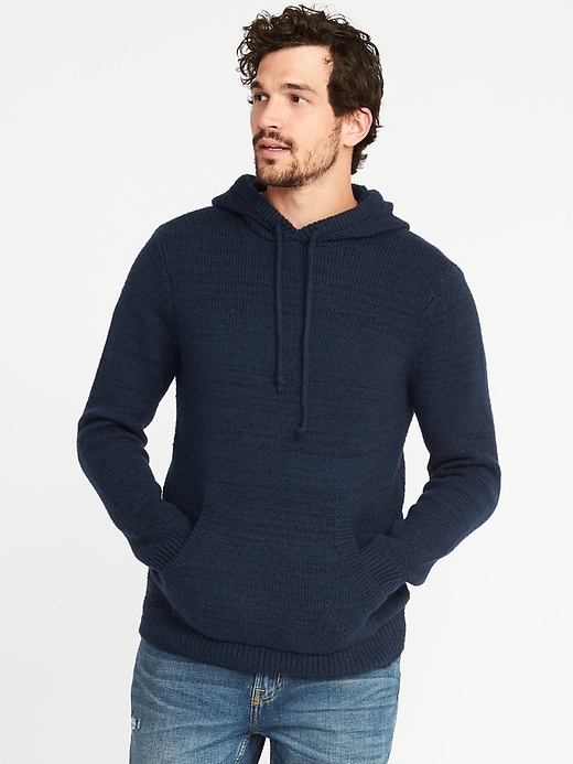 Image number 1 showing, Sweater-Knit Hoodie