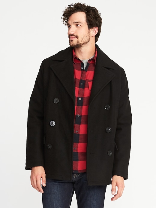 Image number 1 showing, Insulated-Stretch Peacoat for Men