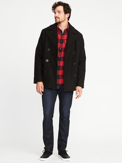 Image number 3 showing, Insulated-Stretch Peacoat for Men