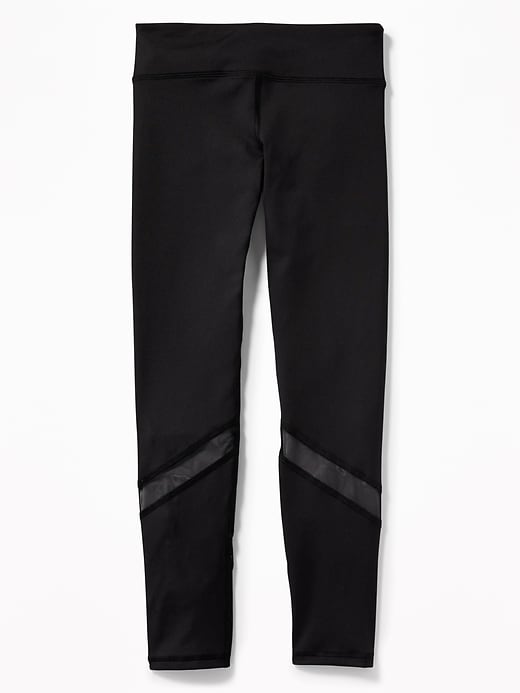 View large product image 1 of 3. Go-Dry Mesh-Trim Leggings for Girls
