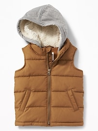 View large product image 4 of 4. 2-in-1 Quilted Canvas Vest for Toddler Boys