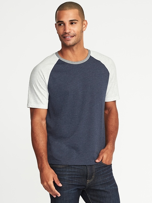 Old Navy - Soft-Washed Color-Block Raglan T-Shirt for Men