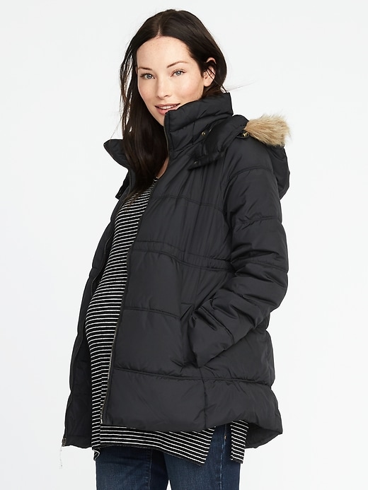 Image number 1 showing, Maternity Hooded Frost-Free Jacket