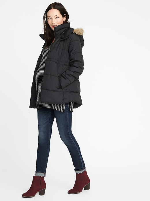 Image number 3 showing, Maternity Hooded Frost-Free Jacket