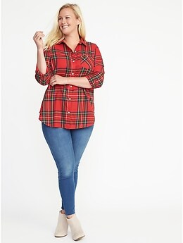 Old Navy plaid shirt comparison will a XL or a 1X fit a size 14