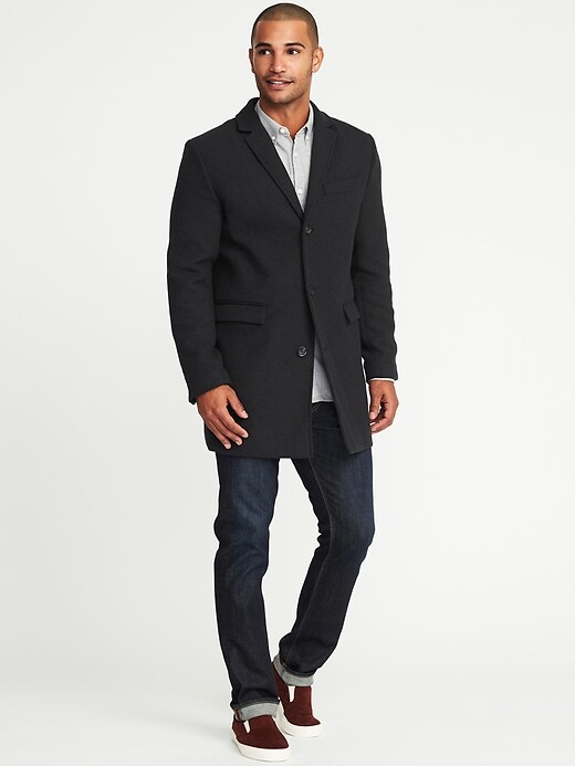 Image number 3 showing, Wool-Blend Twill Topcoat for Men
