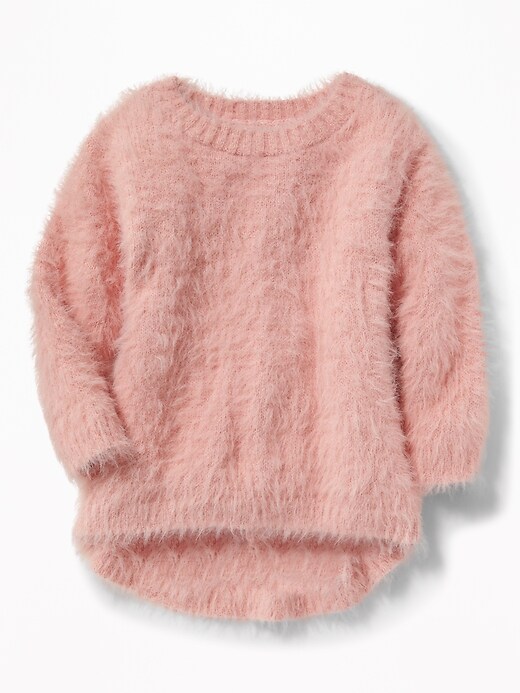 View large product image 1 of 1. Fuzzy Hi-Lo Sweater for Toddler Girls