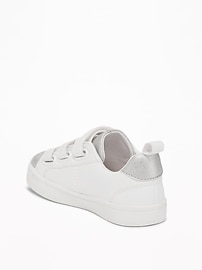 View large product image 3 of 4. Metallic Color-Block Sneakers For Toddler Girls