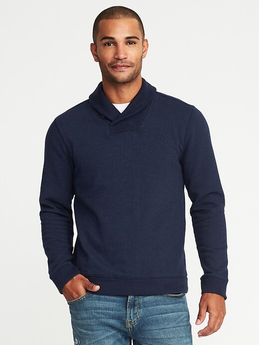 Image number 1 showing, Shawl-Collar Sweatshirt for Men