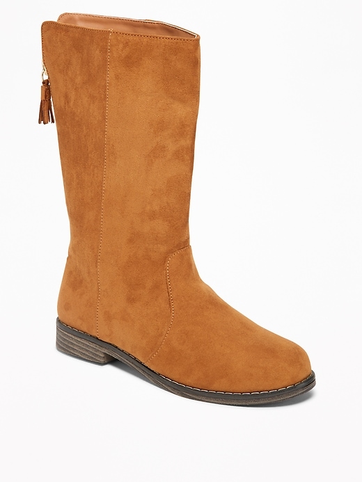 Sueded TasselZip Tall Boots for Girls Old Navy