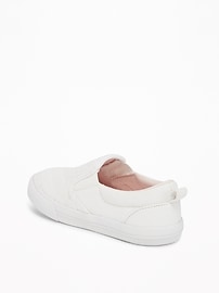 View large product image 3 of 4. Quilted Faux-Leather Slip-Ons for Toddler Girls