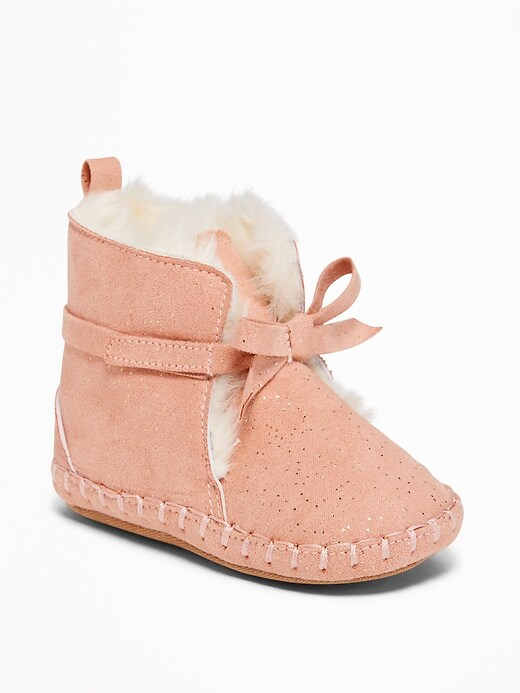 Old Navy Baby Sueded Sherpa-Lined Booties For Baby Paper Roses | Shop Your Way: Online Shopping ...