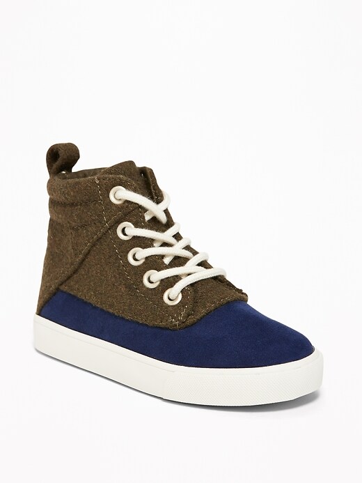 View large product image 1 of 4. Color-Block High-Tops for Toddler Boys