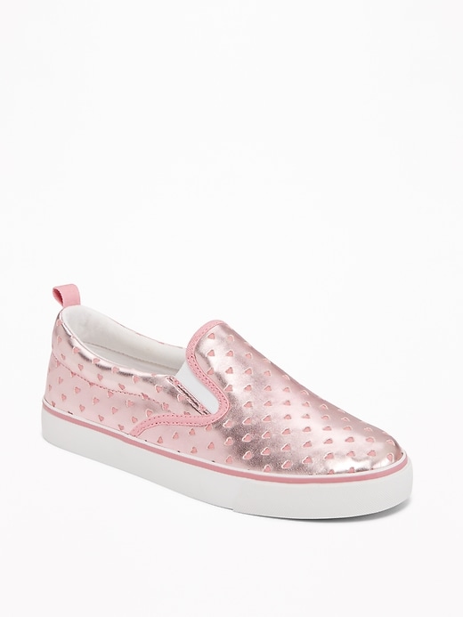 View large product image 1 of 3. Perforated Faux-Leather Slip-Ons for Girls