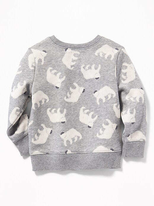 View large product image 2 of 4. "Chill" Polar Bear Graphic Sweatshirt for Toddler Boys