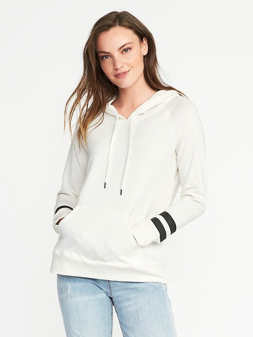 Image number 1 showing, Relaxed Fleece Pullover Hoodie for Women