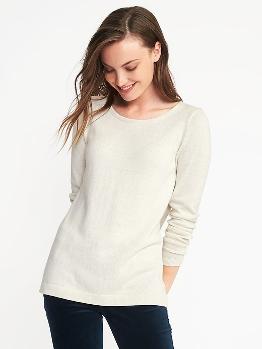 Image number 1 showing, Metallic-Knit Sweater for Women