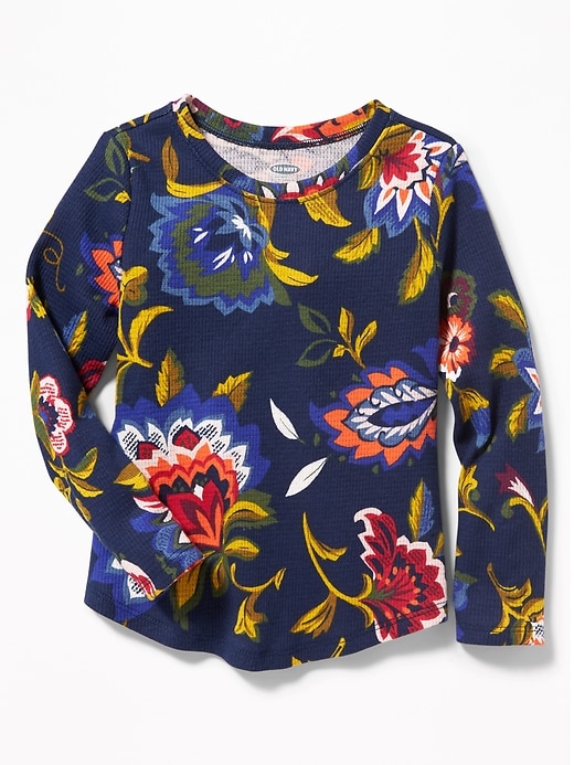 Printed Thermal Top for Toddler Girls
