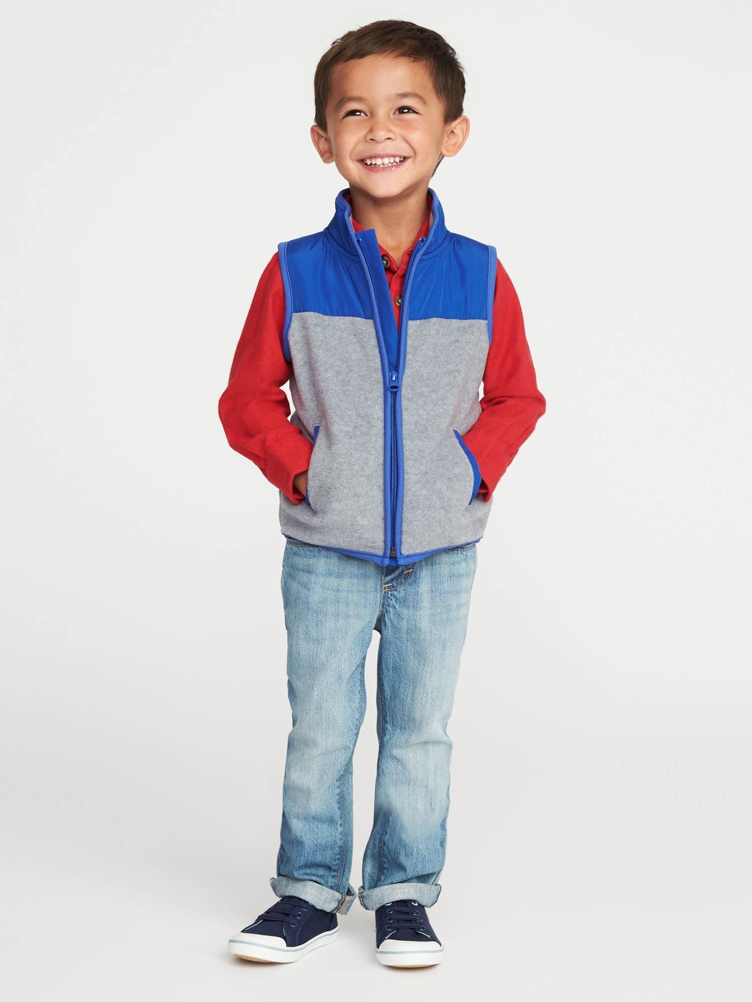 Pieced Yoke Performance Fleece Vest for Toddler Boys | Old Navy