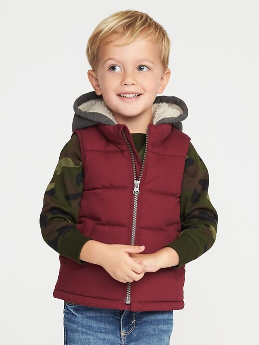 2in1 Quilted Canvas Vest for Toddler Boys Old Navy