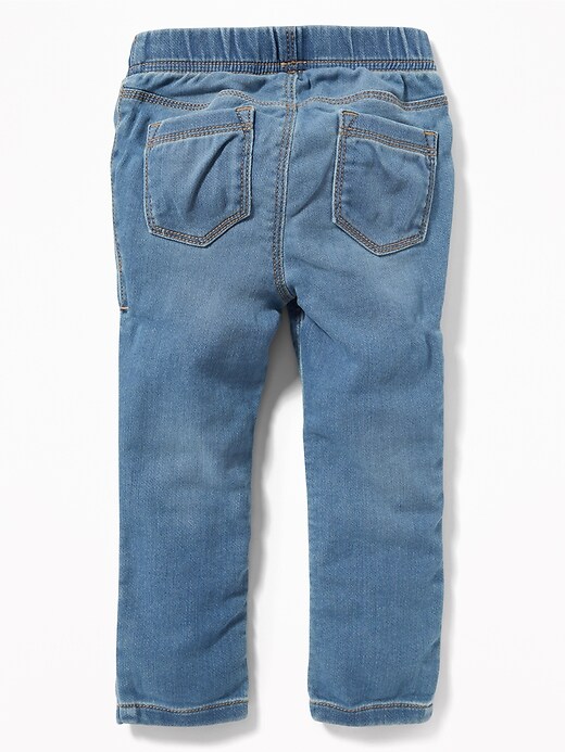 View large product image 2 of 2. Distressed Denim-Knit Jeggings for Toddler Girls