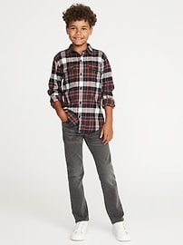 View large product image 3 of 3. Patterned Built-In Flex Flannel Shirt For Boys