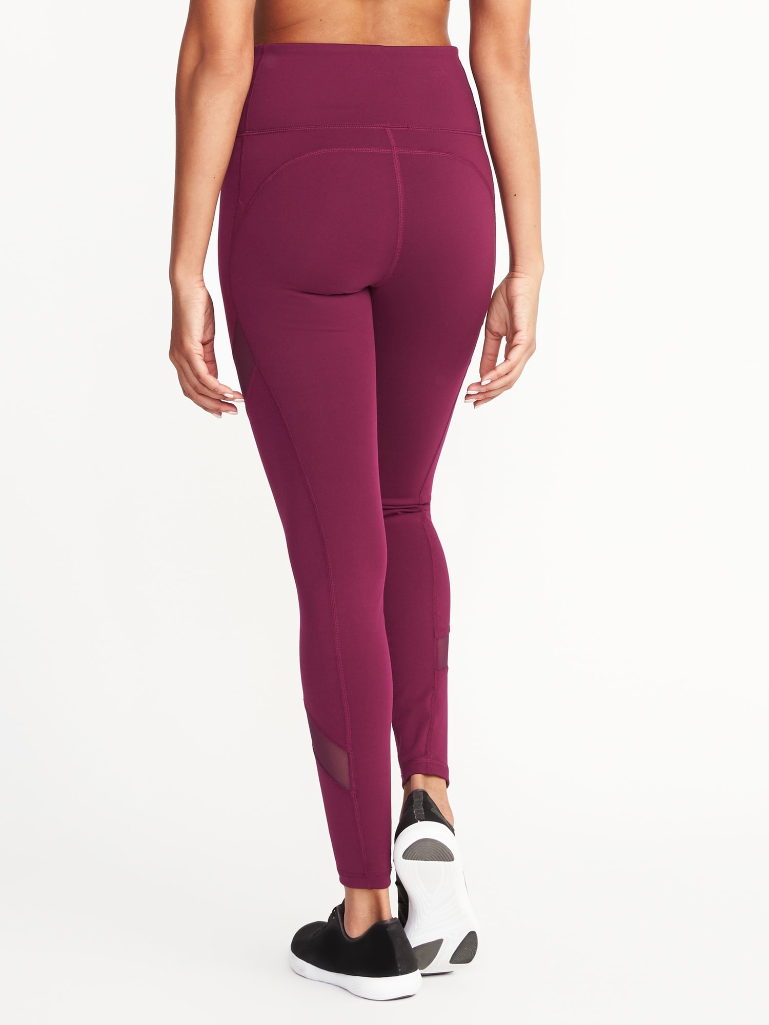 High-Waisted Elevate Side-Pocket Mesh-Trim Compression Crops, These Are  the Top-Rated Workout Leggings From Old Navy — They're All Under $40!