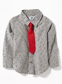 View large product image 5 of 5. Penguin-Print Shirt & Tie Set for Toddler Boys