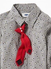 View large product image 4 of 5. Penguin-Print Shirt & Tie Set for Toddler Boys