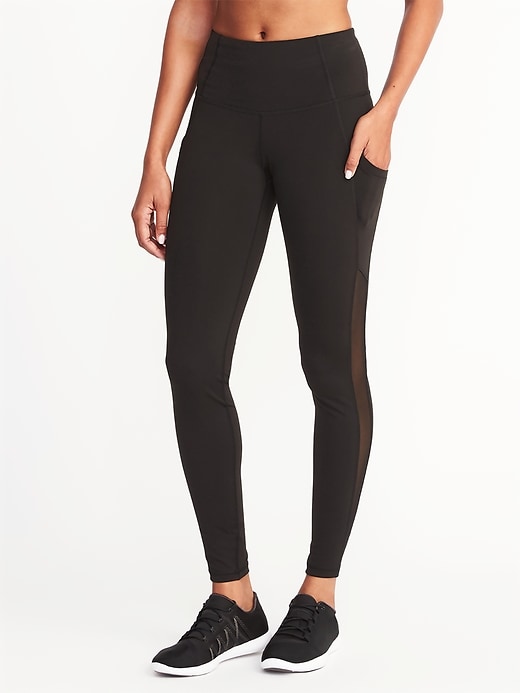 OLD NAVY ACTIVE Elevate Leggings Go Dry Medium Compression Mid