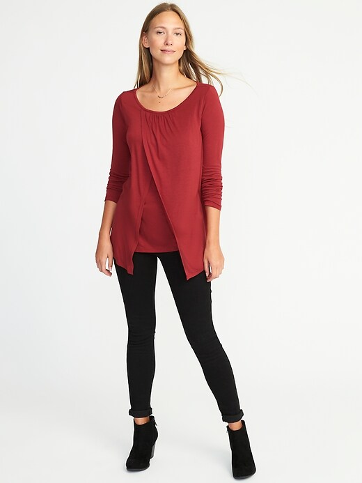 Maternity Tulip-Hem Nursing Top | Old Navy