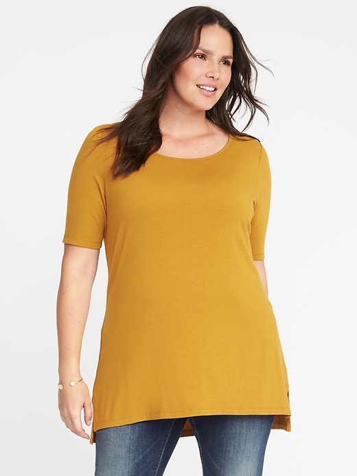 View large product image 1 of 1. Plus-Size Jersey Tunic