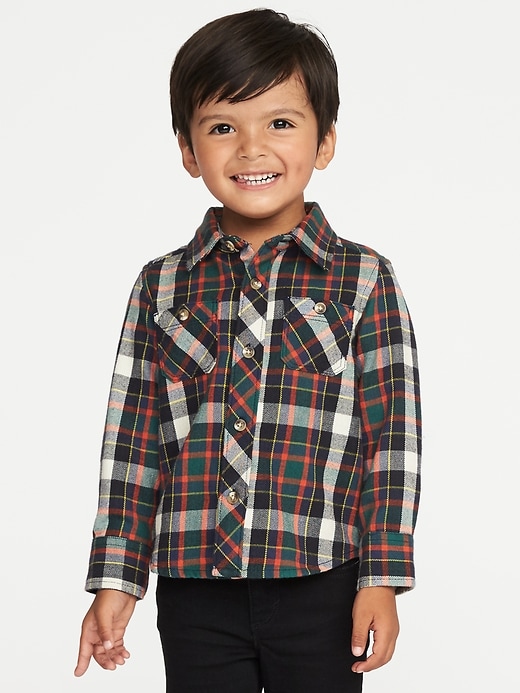 View large product image 1 of 4. Plaid Flannel Shirt for Toddler Boys