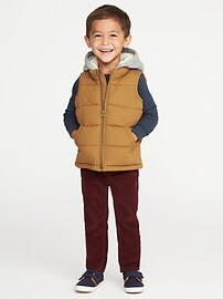 View large product image 3 of 4. 2-in-1 Quilted Canvas Vest for Toddler Boys