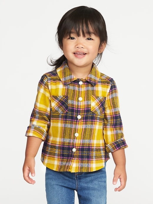 View large product image 1 of 1. Plaid Flannel Shirt for Toddler Girls