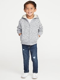 View large product image 3 of 4. Printed Sherpa-Lined Zip Hoodie for Toddler Boys