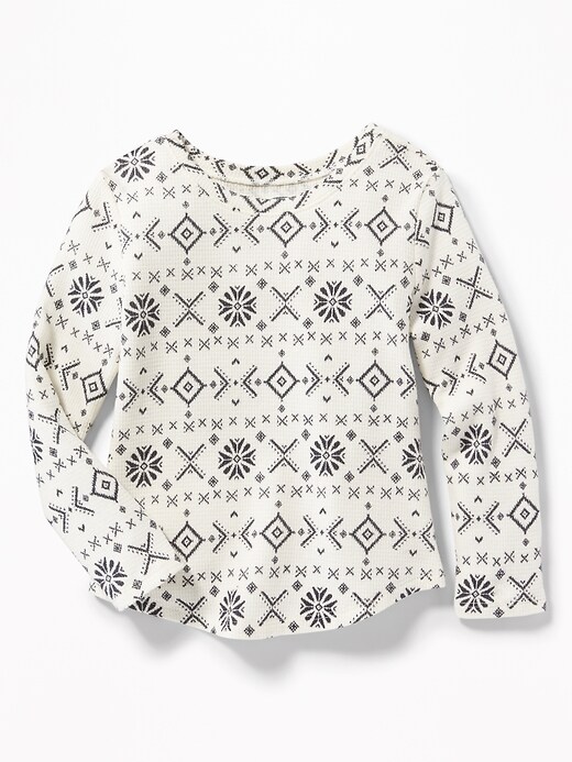 Printed Thermal Top for Toddler Girls