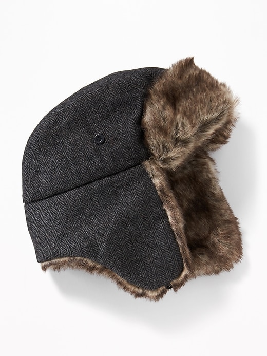 View large product image 1 of 1. Faux-Fur Trim Trapper Hat For Boys